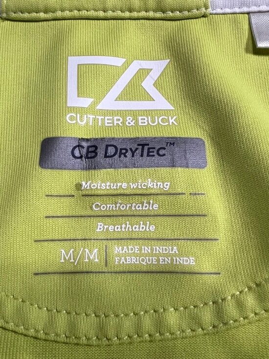 Cutter & Buck Other - Cutter & Buck CB DryTec Lime Green 1/4 Zip Long Sleeve Shirt M Moisture-Wicking